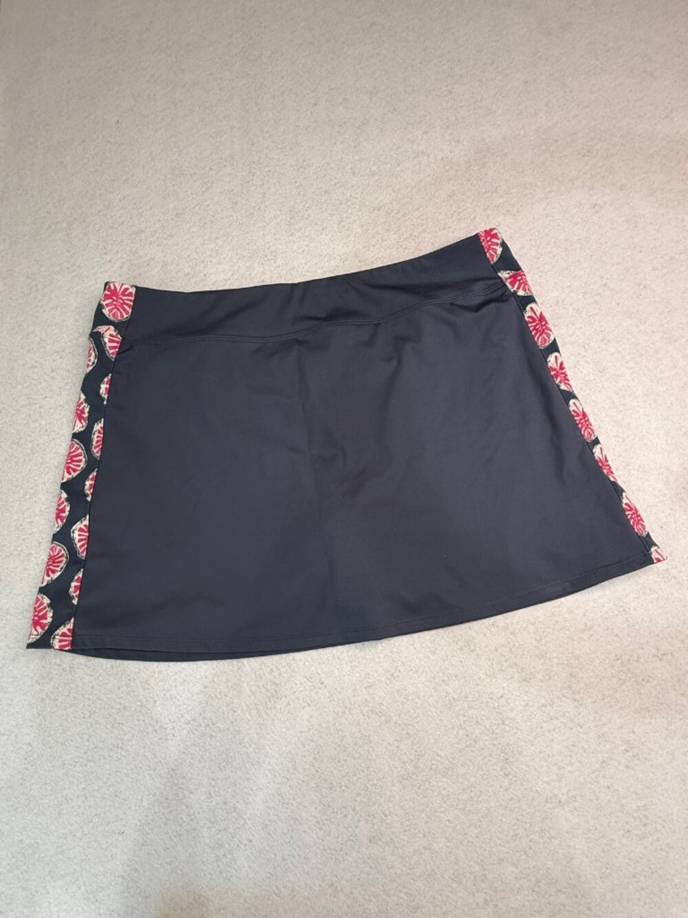 Tommy Bahama Sport Golf Skort Black Print Athletic Tennis Skirt Activewear XL